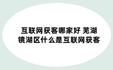 互联网获客哪家好 芜湖镜湖区什么是互联网获客